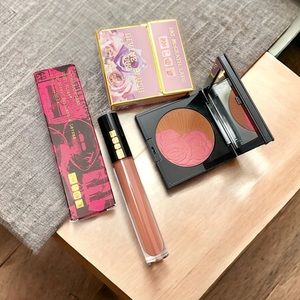 NWT Pat McGrath Divine Blush Duo in Cosmic Coral Lust& Gloss in Wicked Whisper